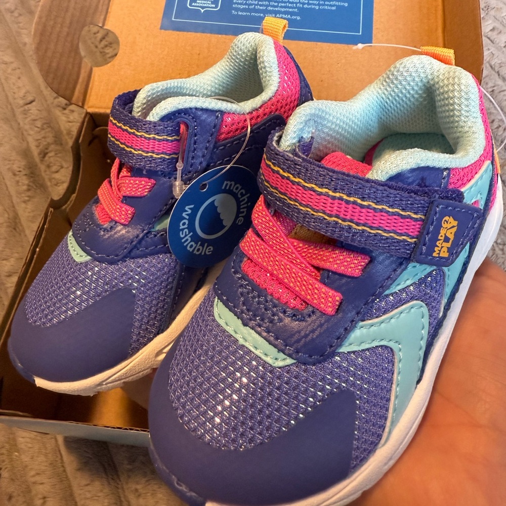Stride Rite Blue and Pink Kids Sneakers